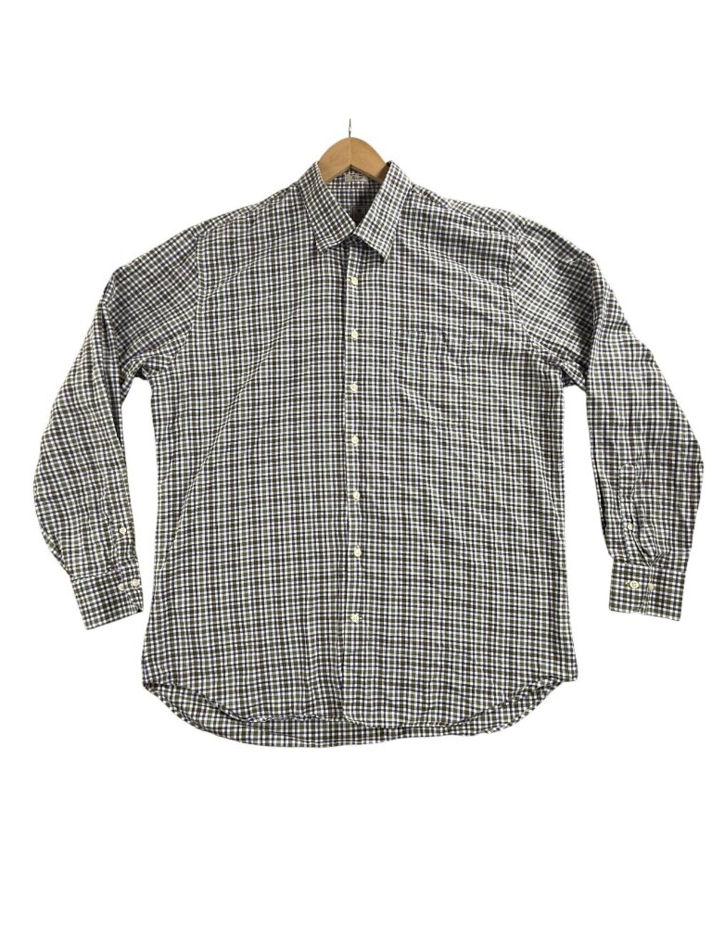 Peter Millar Shirt Mens XL Blue Green Check Button Down Long Sleeve Cotton Prep